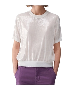 Liu Jo Sequined Short-Sleeve Jumper
