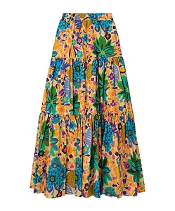 Printed Midi Skirt