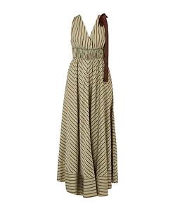 Liu Jo Striped Bow Detail Maxi Dress