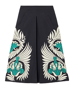 Santa Monica Graphic-Print Midi Skirt