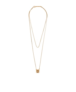Loewe Anagram Bombé Double-Chain Necklace