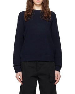 Round-Collar And Long-Sleeved Sweater