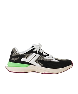 Mesh-Panel Leather Sneakers