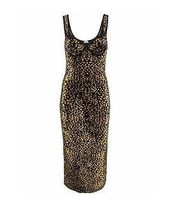 Leopard-Style Shift Dress