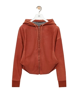 Draped Hoodie In Nappa Lambskin