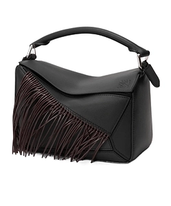 Fringe Small Puzzle Bag In Classic Calfskin