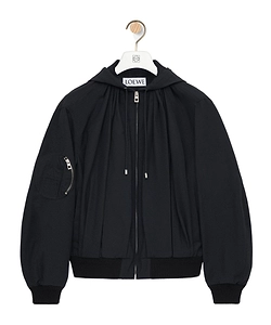 Pleated Hooded Jacket