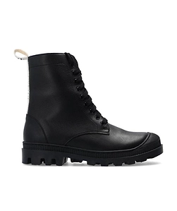Lace-Up Leather Boots