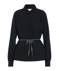 Tie-Waist Silk Cotton Shirt