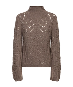 Loulou Studio Lace Design High Neck Sweater