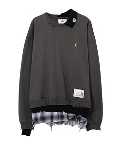 Maison Mihara Yasuhiro Layered Embroidery Sweatshirt