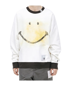 Maison Mihara Yasuhiro Smily Distressed Logo Patch Sweatshirt