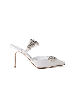 Lurum 90 Crystal-Embellished Mules