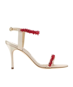 Manolo Blahnik Cienzan Embellished Satin Sandals