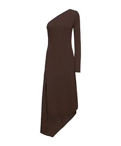 Single-Shoulder Stretch Jersey Dress
