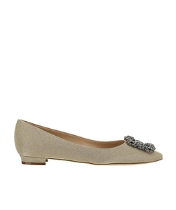 Manolo Blahnik Hangisi Pointed-Toe Flats