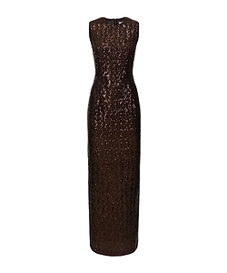 Sleeveless Stretch High Sequined Dress Dress