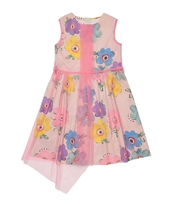 Marni Kids Floral Printed Tulle Sleeveless Dress