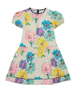 Marni Kids Floral Printed Short-Sleeved Dress