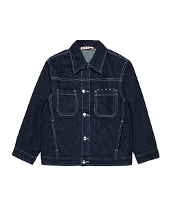 Marni Kids Logo Embroidered Denim Jacket