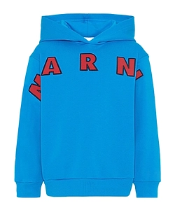 Marni Kids Logo Embroidered Hoodie