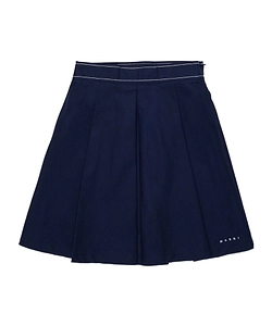Marni Kids Logo Embroidered Pleated Skirt