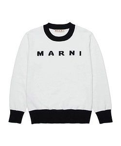Marni Kids Logo Intarsia-Knit Jumper