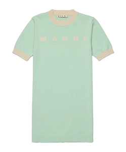 Marni Kids Logo Intarsia-Knit Short-Sleeved Dress