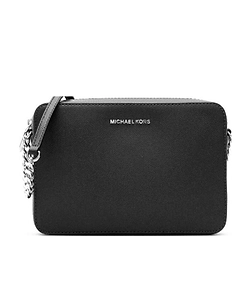 Black Large Zipper Satchel