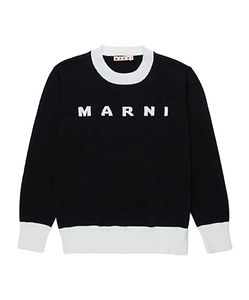 Marni Kids Logo Intarsia-Knit Jumper