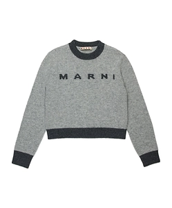 Marni Kids Logo Intarsia Knitted Jumper