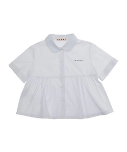 Marni Kids Logo Peter Pan Collar Top