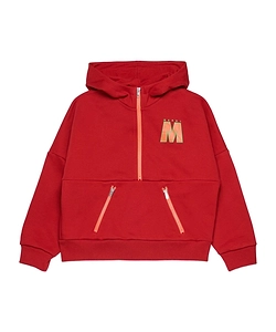 Marni Kids Logo Printed Half-Zip Hoodie