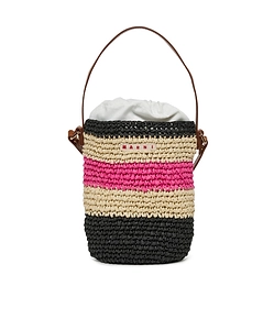 Marni Kids Tea Bag Woven Bucket Bag