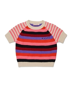 Marni Kids Striped-Pattern Knitted T-Shirt