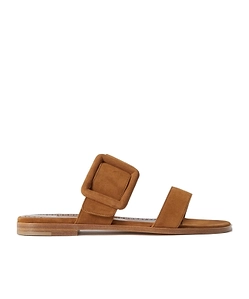 Tituba Buckle Suede Sandals