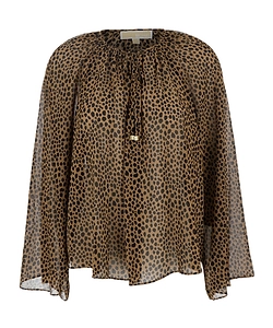 Michael Michael Kors All-Over Leopard Printed Crewneck Top