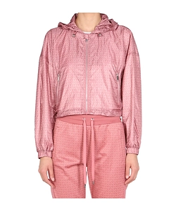 Michael Michael Kors All-Over Logo Cropped Windbreaker