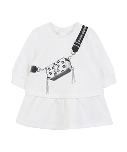 Graphic-Print Layered Dress