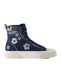 Denim High-Top Sneakers