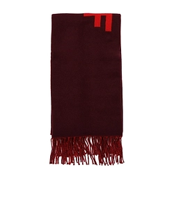 Marc Jacobs Logo Jacquard Fringed-Edge Scarf