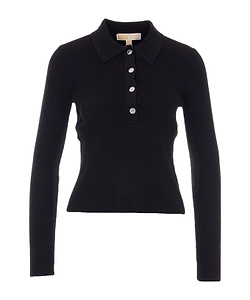 Michael Michael Kors Long Sleeved Knitted Polo Shirt