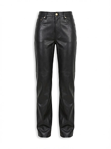 Michael Michael Kors Straight-Leg Leather Pants
