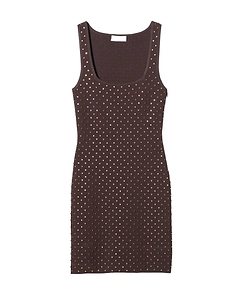 Michael Michael Kors Stud-Embellished Straight Hem Mini Dress