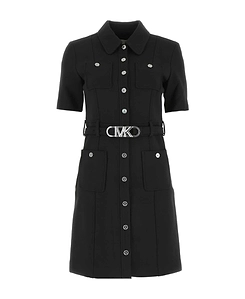 Stretch Polyester Mini Dress