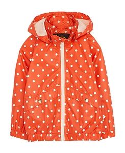 Dot-Print Hooded Jacket