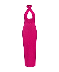 Misbhv Ribbed Chest Cut-Out Midi Dress