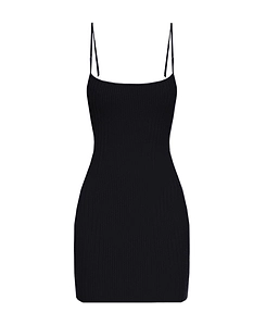 Ribbed-Knit Mini Dress