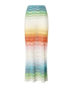 Chevron-Pattern Beach Skirt