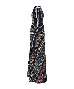Missoni Zigzag Halterneck Knitted Dress